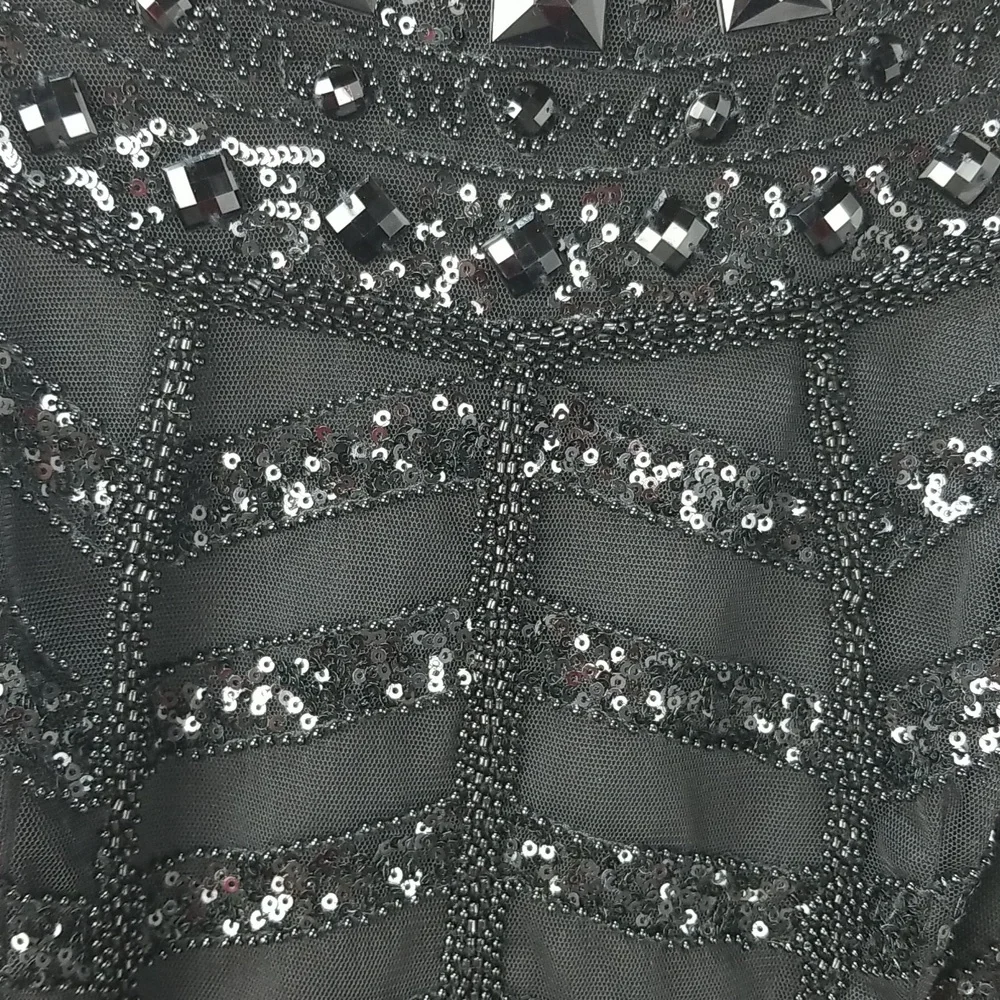 White House Black Market Beaded Cut in Gown NWT - Picture 5 of 14